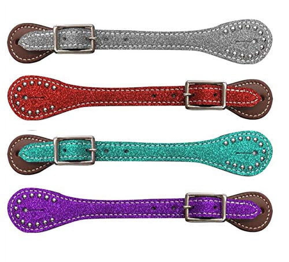 Showman Ladies Tooled Leather Spur Straps w/ Vintage Turquoise Stone Conchos eBa