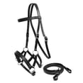 thumbnail image 1 of Showman Leather Bitless Bridle w/ Reins  (Black), 1 of 1