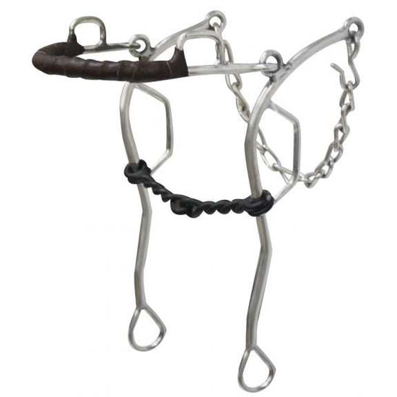 Showman Leather Gag Hackamore w/ 10.5" Cheeks