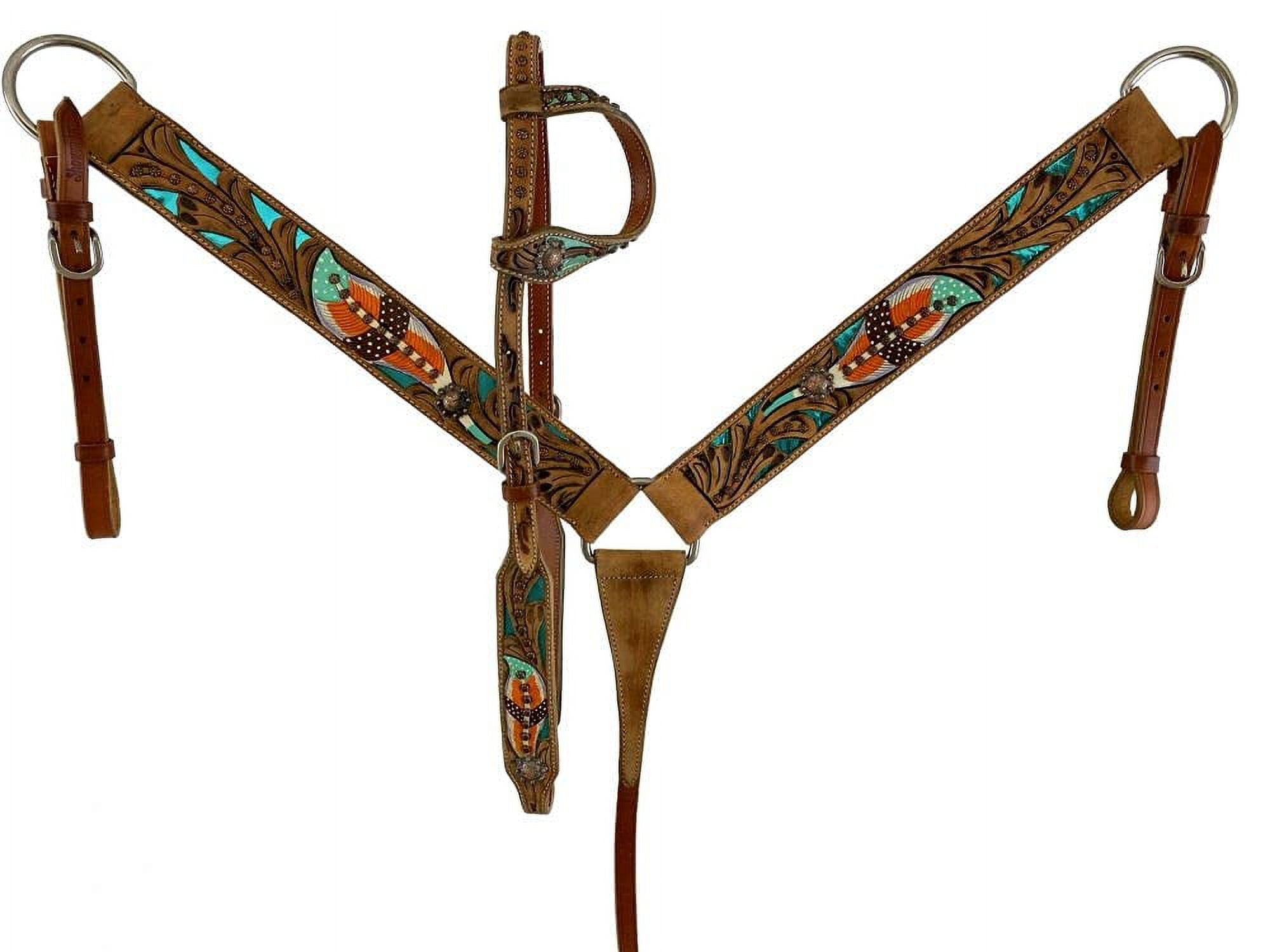 New! Showman ® Cut-out arrow design headstall and breast collar set.