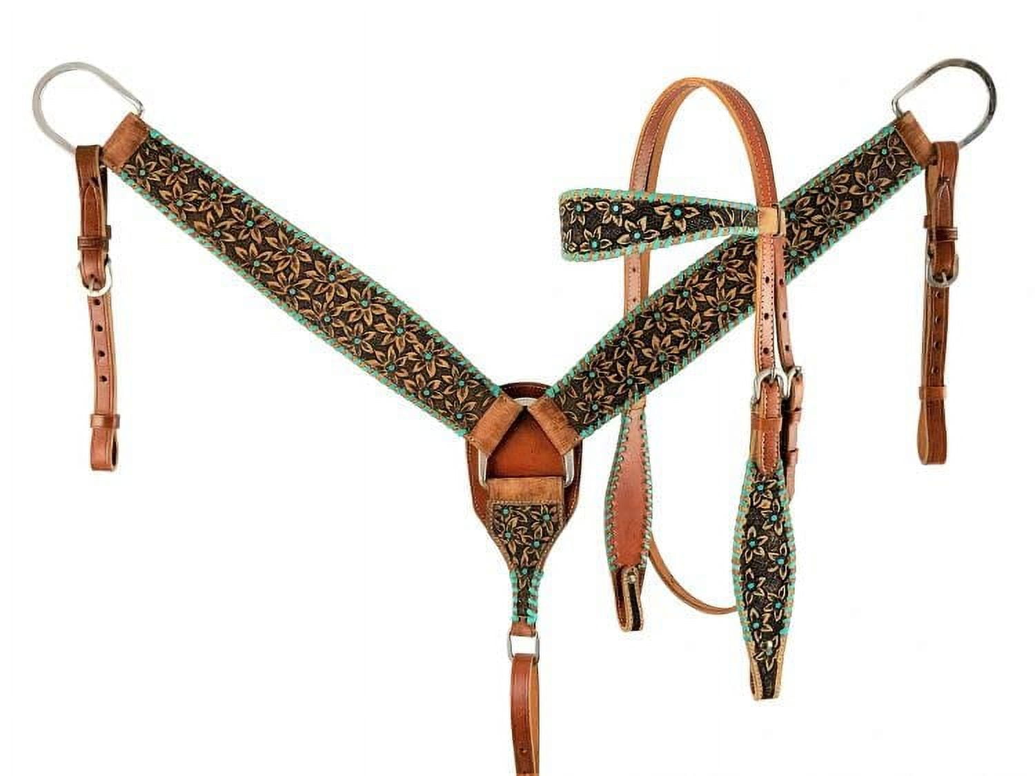 CSS Floral Tooled Headstall and Breastcollar