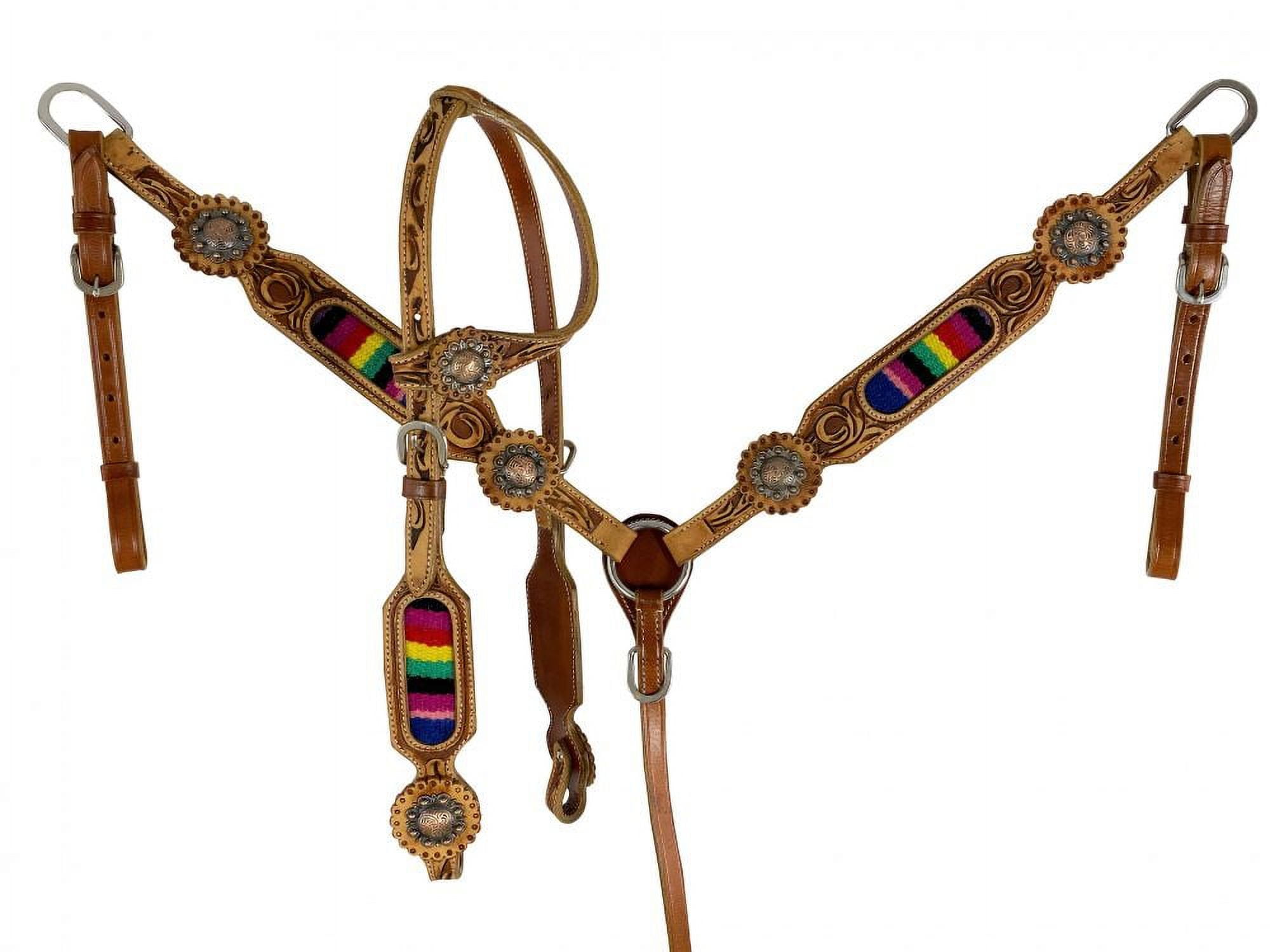 New! Serape print headstall and breastcollar set. main image 1
