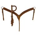 thumbnail image 1 of Showman Leather Single Ear Headstall & Breast Collar Set w/ Floral Tooling, 1 of 1