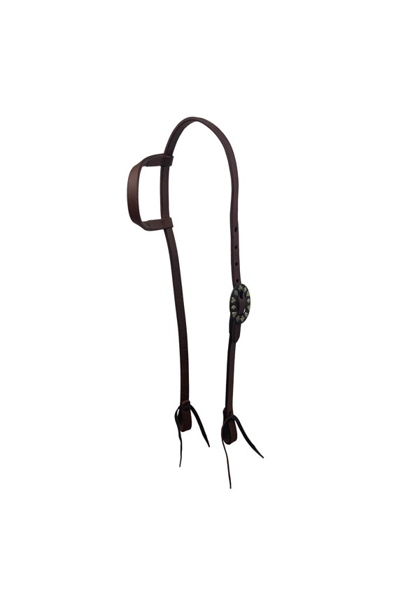Leather Single Ear Headstall w/ Black Jack Buckle