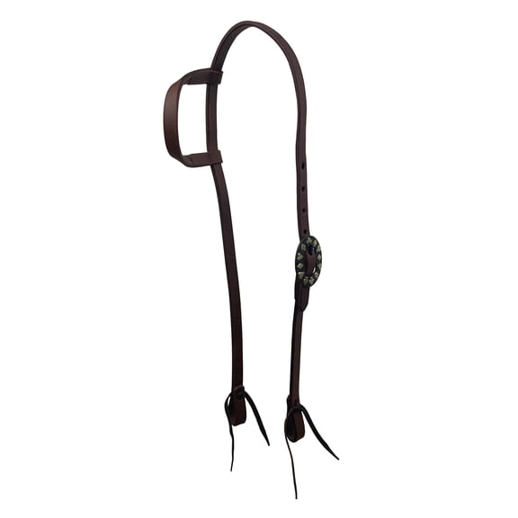 Showman Leather Single Ear Headstall w/ Black Jack Buckle