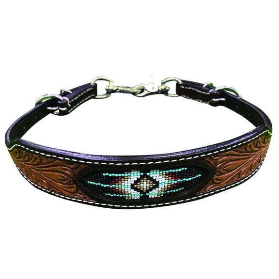 Showman Leather Wither Strap w/ Beaded Southwest Design Inlay