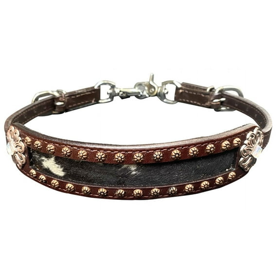 Showman Leather Wither Strap w/ Hair-On Cowhide Inlay