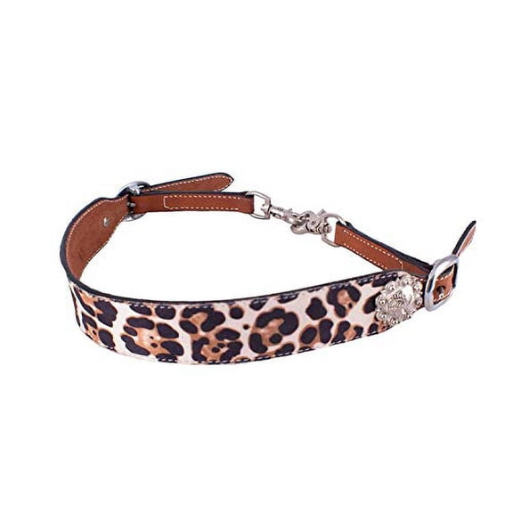 Showman Leather Wither Strap w/ Leopard Design