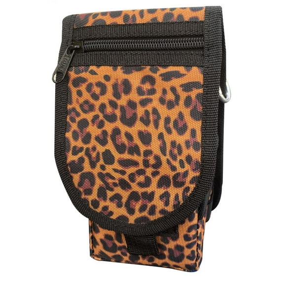 Showman Leopard Print Cordura Nylon Cell Phone/Accessory Case