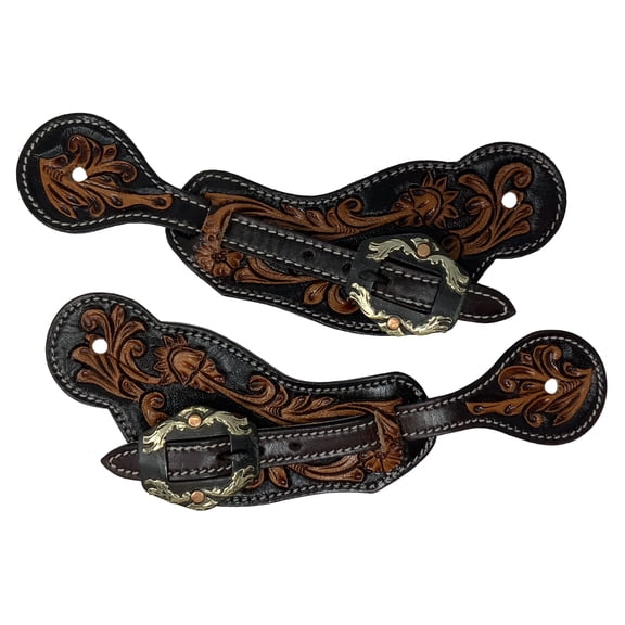Showman Lonestar Floral Men's Spur Straps