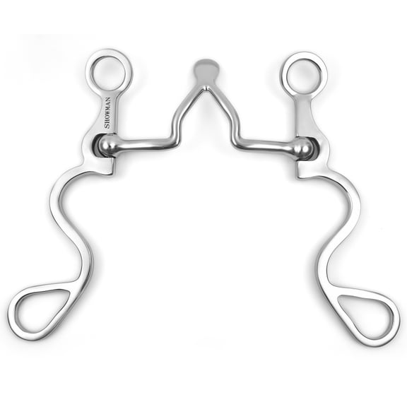 Showman Long S Shank Bit w/ Cathedral Spade Port