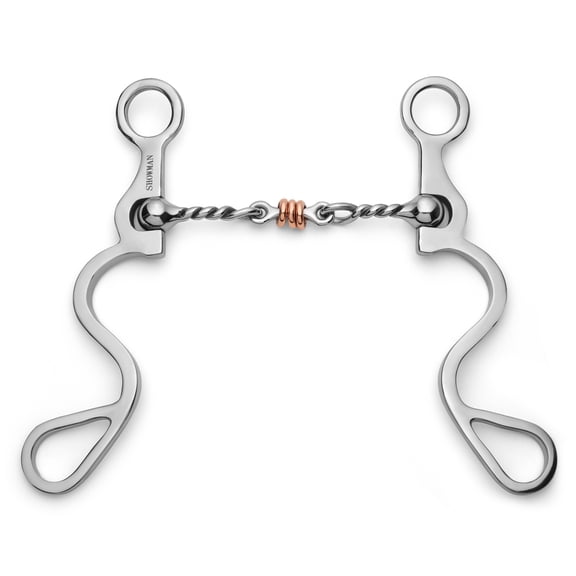 Showman Long S Shank Bit w/ Jointed Twisted Wire Dog Bone