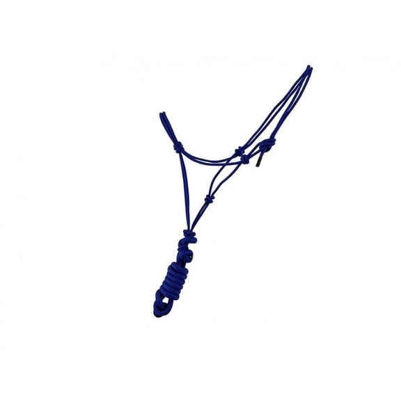 Showman Medium/Large Pony Cowboy Knot Halter w/ Lead (Blue)