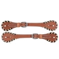 thumbnail image 1 of Showman Men's Argentina Cow Leather Spur Straps w/ Rawhide Border, 1 of 1