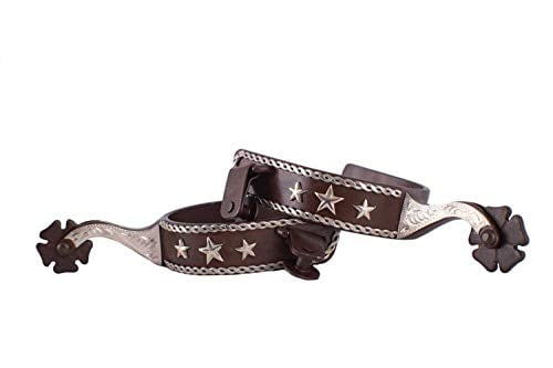 Showman ® Men's size brown steel spur.
