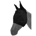 thumbnail image 1 of Showman Mesh Rip Resistant Fly Mask w/ Ears (Black, Average Horse), 1 of 1