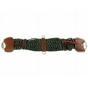 Showman Mohair Multicolor String Girth w/ Leather Accents (28")