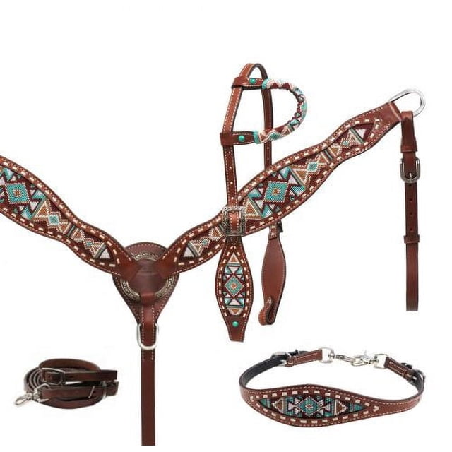 Sella Showman Navajo 36x34 – Lana Intrecciata Con Fondo In Feltro Memory – Coprisella Occidentale