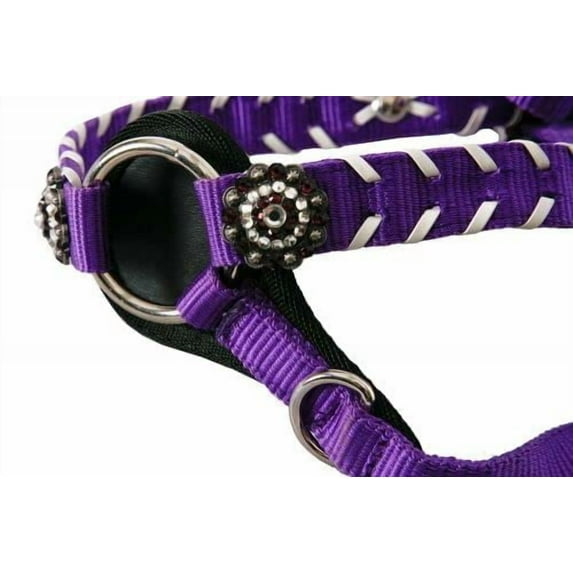 Showman Nylon Headstall & Breast Collar Set w/Crystal Rhinestone Conchos