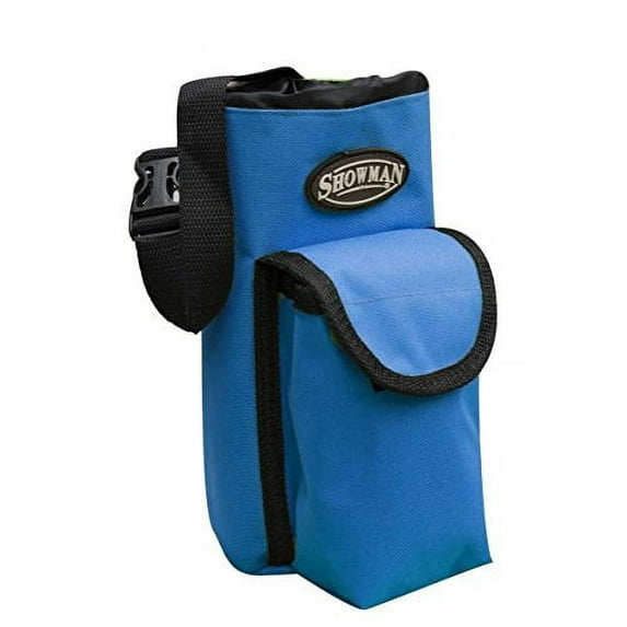 Showman Nylon Insulated Bottle Carrier w/ Pocket (Blue)