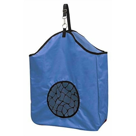 Showman Nylon Slow Feed Hay Bag (Blue)