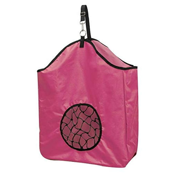 Showman Nylon Slow Feed Hay Bag (Pink)