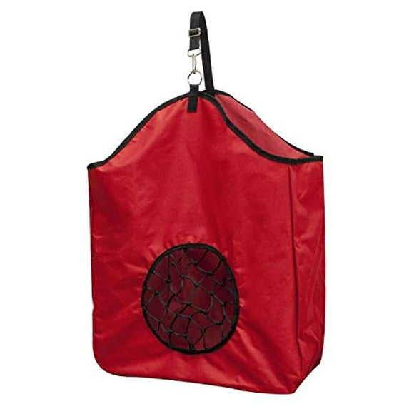 Showman Nylon Slow Feed Hay Bag (Red)