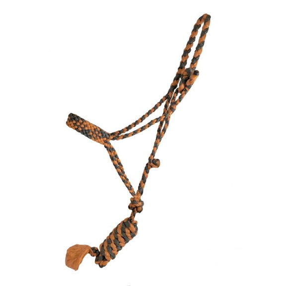 Showman Orange & Gray Braided Mule Tape Halter
