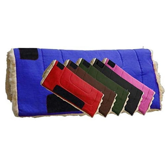 Showman Pony 24" x 24" Heavy Canvas Top Saddle Pad (Black)