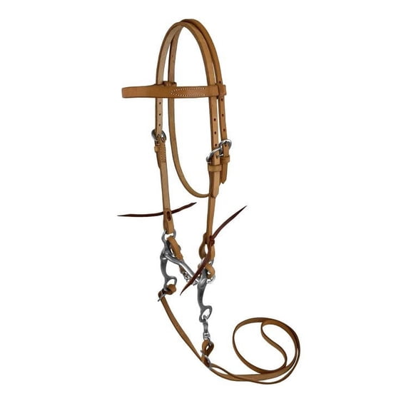 Showman Pony/Cob Argentina Cow Leather Bridle w/ Low Port Bit