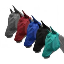 Showman Pony Long Nose Mesh Rip Resistant Fly Mask w/ Ears (Black)