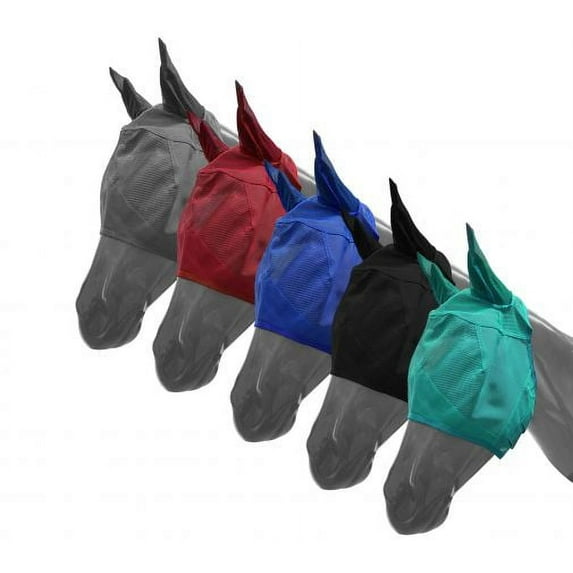 Showman Pony Mesh Rip Resistant Fly Mask w/ Ears (Black)