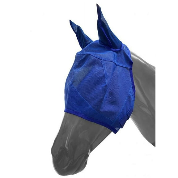 Showman Pony Mesh Rip Resistant Fly Mask w/ Ears (Blue)