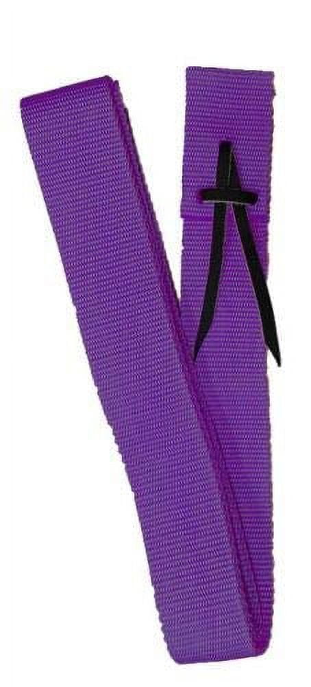 Showman Pony Nylon Tie Strap – 63" X 1.5", Webbed Nylon With Leather Tie, Teal/Pink/Purple 3 thumbnail image