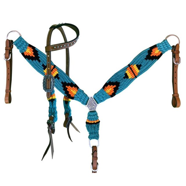 New! Showman ® PONY SIZE Nylon Headstall & Breastcollar set