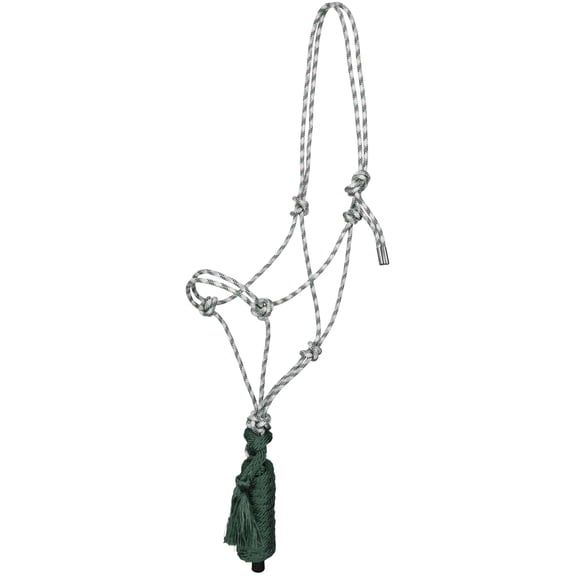 Showman Premium Diamond Cowboy Knot Halter w/ Lead (Green)
