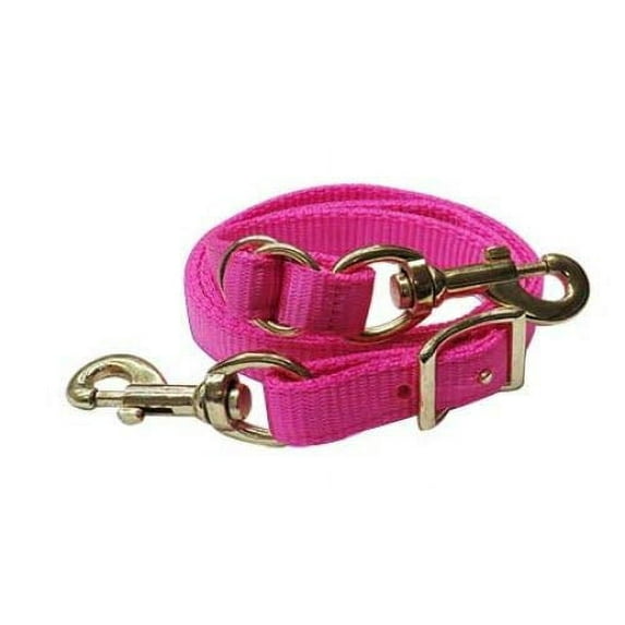Showman Premium Nylon Easy Adjust Tie Down Strap (Pink)