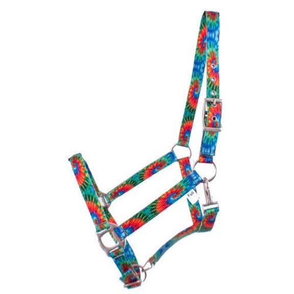 Showman Premium Nylon Halter w/ Tie Dye Design