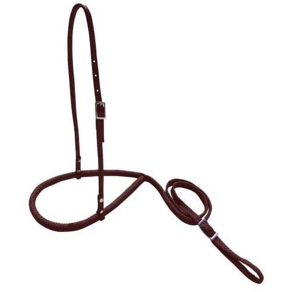 Showman Premium Nylon Rope Noseband Tie Down (Brown)