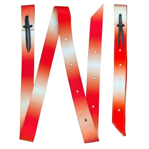 Showman Premium Ombre Print Nylon Tie Strap & Off Billet Set (Red)