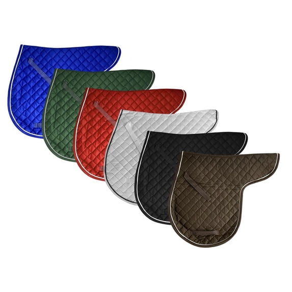 Showman Quilted English Saddle Pad (Black)