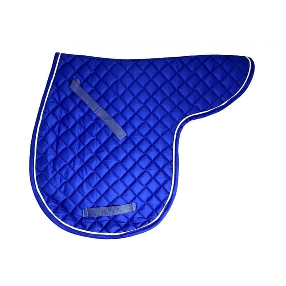 Showman Quilted English Saddle Pad (Blue)