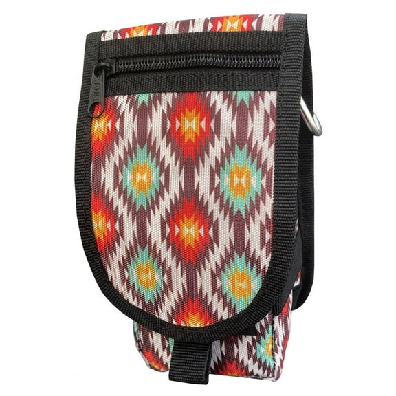 Showman Red & Brown Aztec Print Cordura Nylon Cell Phone/Accessory Case