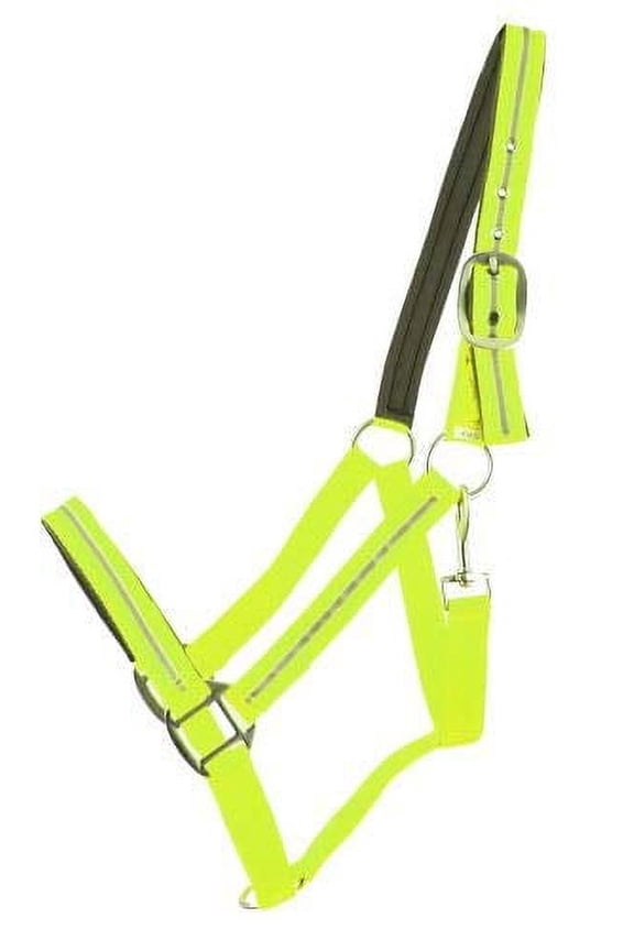 Reflective Neoprene Lined Nylon Halter (Yellow)