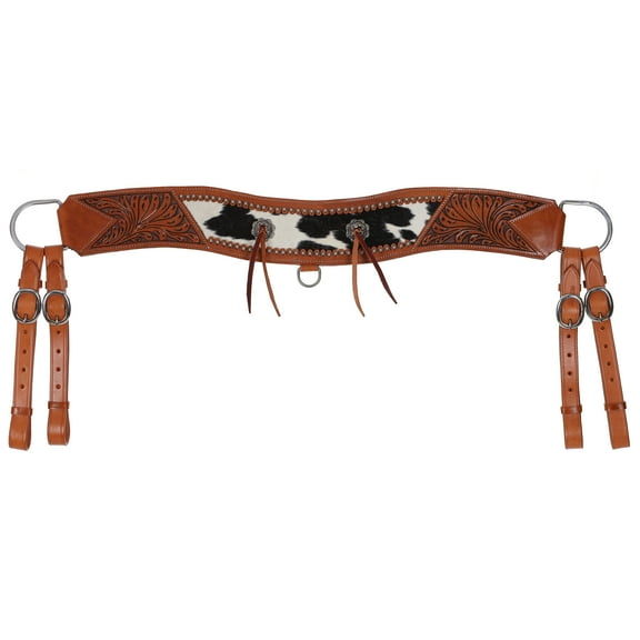 Showman Roper Style Tripping Collar w/ Cowhide Inlay & Tooling