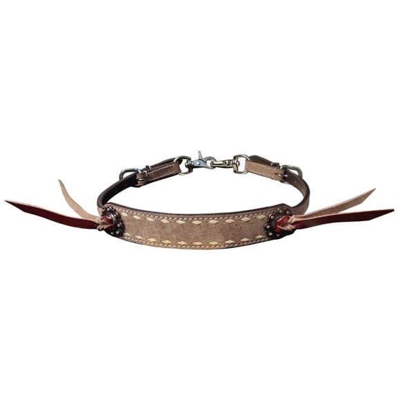 Showman Roughout Leather Wither Strap w/ Natural Buckstitch Trim
