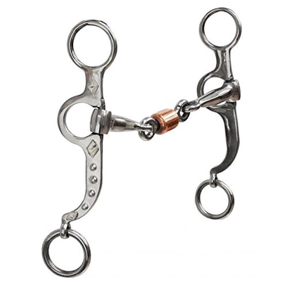 Showman Stainless Steel Argentine Snaffle Bit w/ Copper Roller