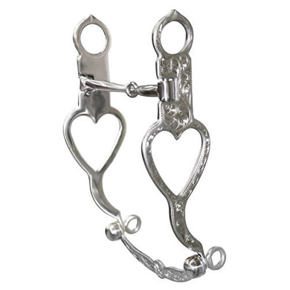 Showman Stainless Steel Bit w/ Fully Engraved Open Heart Cheeks