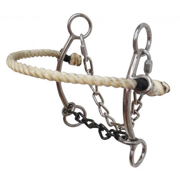 Showman Stainless Steel Combo Hackamore w/ Chain Mouth