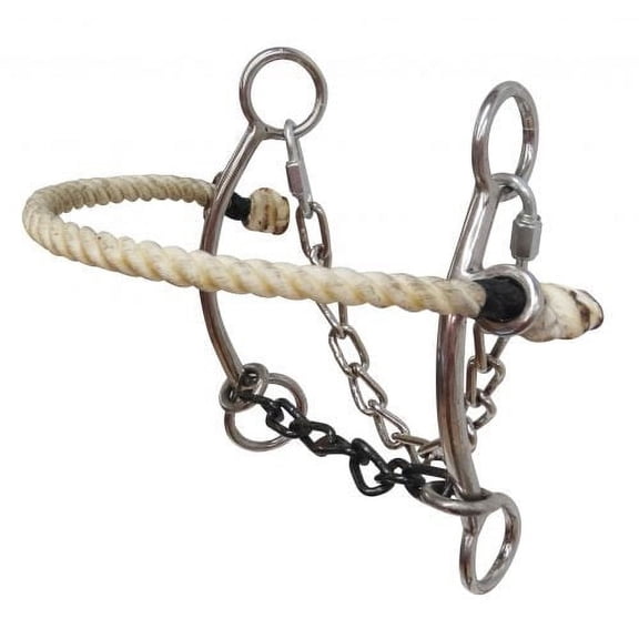 Showman Stainless Steel Combo Hackamore w/ Chain Mouth